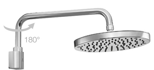 Immagine di Bossini OKI soffione Ø 25 cm, con braccio doccia girevole 30 cm, finitura cromo H55410000030009