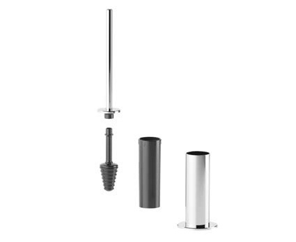 Immagine di Inda MY MINILOVE portascopino da appoggio con scovolo in silicone, finitura cromo AV514ZCR