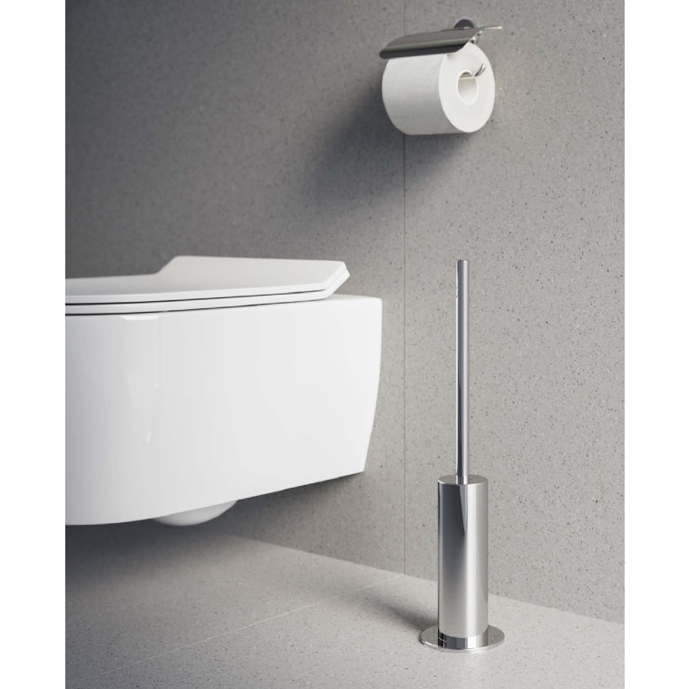 Immagine di Inda MY MINILOVE portascopino da appoggio con scovolo in silicone, finitura cromo AV514ZCR