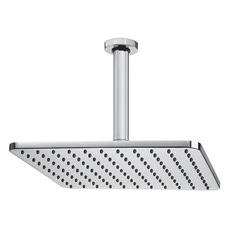 Immagine di Bossini COSMO soffione quadrato 23 cm, in ottone, con braccio doccia verticale 30 cm, finitura cromo H30597G00030009