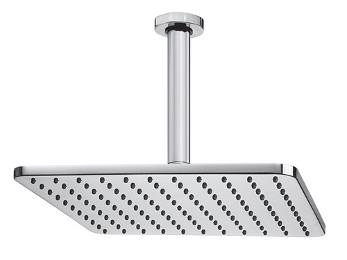 Immagine di Bossini COSMO soffione quadrato 23 cm, in ottone, con braccio doccia verticale 30 cm, finitura cromo H30597G00030009
