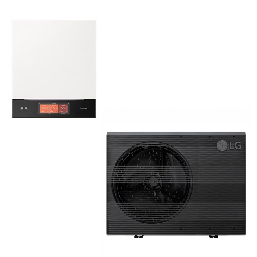 Immagine di LG THERMA V Standard R290  sistema idronico composto da pompa di calore monofase 5 kW e unità interna CONTROL BOX HM051HFD.UA41+PHCS1.EEWXLEU