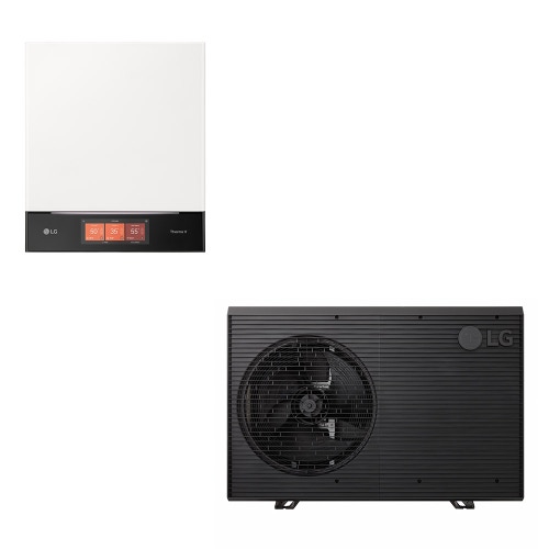 Immagine di LG THERMA V Standard R290  sistema idronico composto da pompa di calore monofase 12 kW e unità interna CONTROL BOX HM121HFD.UB41+PHCS1.EEWXLEU