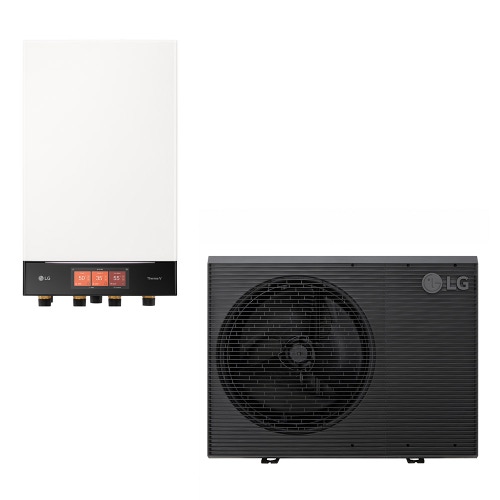 Immagine di LG THERMA V Standard R290 sistema idronico composto da pompa di calore monofase 5 kW e unità interna HYDRO UNIT HM051HFD.UA41+HN16XAHC.NK1