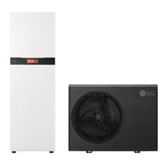 Immagine di LG THERMA V Standard R290 sistema idronico composto da pompa di calore monofase 9 kW e e unità interna COMBI UNIT con accumulo 200 litri, 1 circuito HM091HFD.UA41+HN20XAHY.NK1