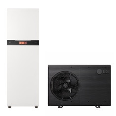 Immagine di LG THERMA V Standard R290 sistema idronico composto da pompa di calore monofase 5 kW e unità interna COMBI UNIT con accumulo 200 litri, 2 circuiti HM051HFD.UA41+HN20XAHB.NK1