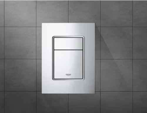 Immagine di Grohe SKATE COSMOPOLITAN S placca di comando per risciacquo a due quantità, finitura cromo satinato 37535DC0