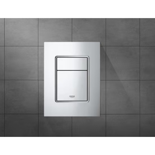 Immagine di Grohe SKATE COSMOPOLITAN S placca di comando per risciacquo a due quantità, finitura cromo satinato 37535DC0
