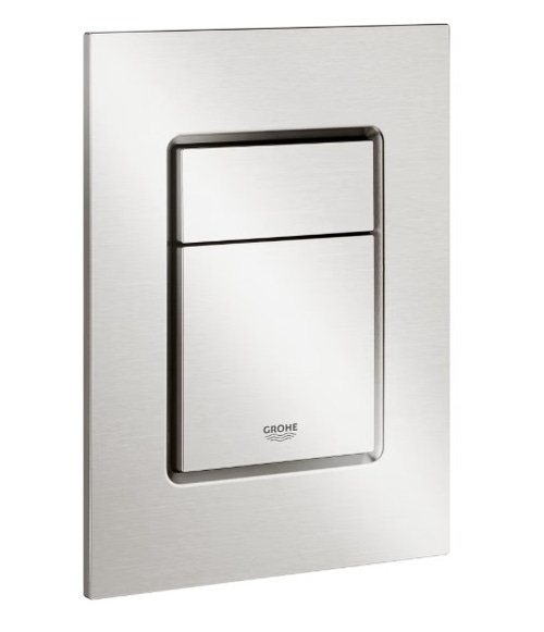 Immagine di Grohe SKATE COSMOPOLITAN S placca di comando per risciacquo a due quantità, finitura cromo satinato 37535DC0
