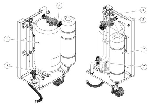 Immagine di LG Armadio di contenimento, predisposto per per ospitare unità interna murale Hydro Unit + accumulo ACS + kit di distribuzione HT175-CAB+TNK+KIT+RES.AEU