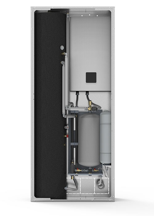 Immagine di LG Armadio di contenimento, predisposto per per ospitare unità interna murale Hydro Unit + accumulo ACS + kit di distribuzione HT175-CAB+TNK+KIT+RES.AEU