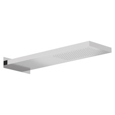Immagine di Nobili Soffione doccia rettangolare a parete, 53.7 x 16.5 cm, in acciaio inox, 1 via, finitura cromo AD139/145CR