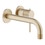 Immagine di Nobili RESPIRO miscelatore monocomando a parete P.20 cm per lavabo, senza scarico e senza corpo incasso, finitura miele spazzolato PVD RS131199/1CGP