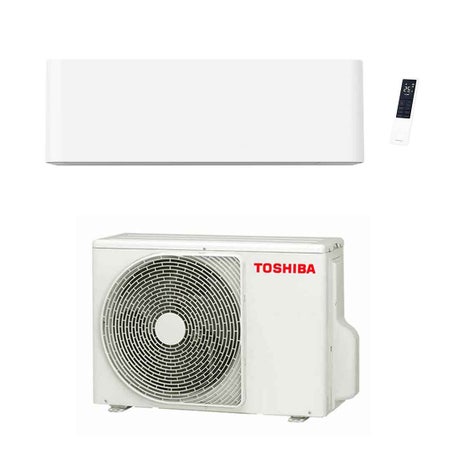 Immagine di Toshiba CURVE WHITE climatizzatore a parete monosplit inverter A+++/A+++, Wi-Fi | unità esterna 2.5 kW e unità interna 10000 BTU RAS-10P2AVSG-E+RAS-B10P2KVSG-E