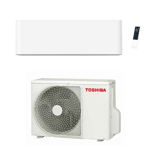 Immagine di Toshiba CURVE WHITE climatizzatore a parete monosplit inverter A+++/A+++, Wi-Fi | unità esterna 2.5 kW e unità interna 10000 BTU RAS-10P2AVSG-E+RAS-B10P2KVSG-E