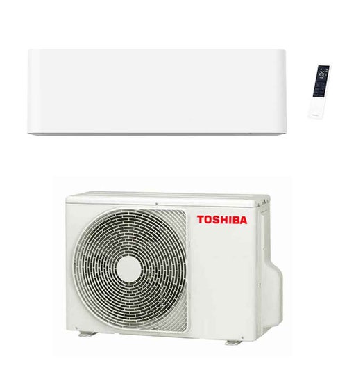 Immagine di Toshiba CURVE WHITE climatizzatore a parete monosplit inverter A++/A++, Wi-Fi| unità esterna 4.6 kW e unità interna 16000 BTU RAS-16P2AVSG-E+RAS-B16P2KVSG-E