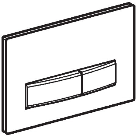 Geberit sigma 50 placca di comando doppio tasto vetro terra d'ombra