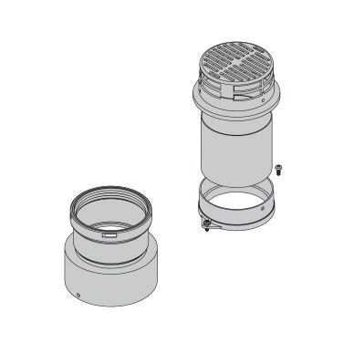 kit adattatore scarico fumi b-23 d.80 x meteo-mynute green-box pp