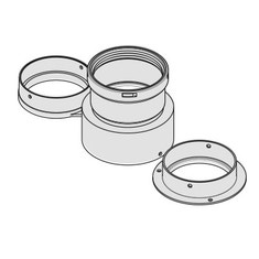 kit scarico fumi sdoppiato 80/80 per green