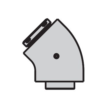 Curva coassiale 45° 60-100 per green