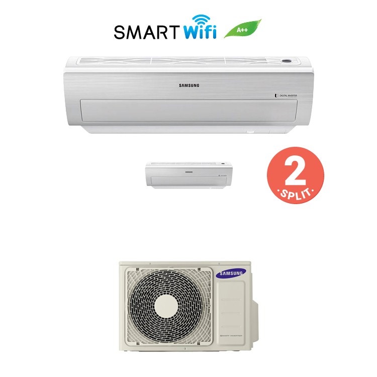 Immagine di Samsung AR5000M Climatizzatore dualsplit 12000 + 12000 BTU Inverter A++ Wi-Fi AJ050FCJ2EH-2AR12NB