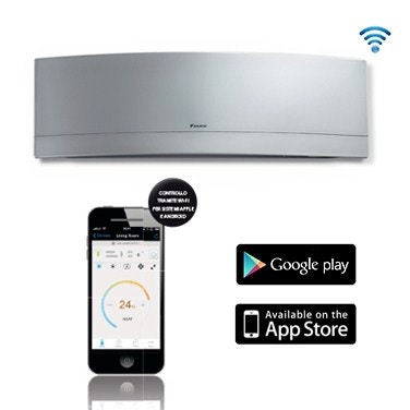 Immagine di Daikin EMURA Climatizzatore monosplit argento BTU 9000 Inverter A+++ Wi-Fi RXG25L-FTXG25LS