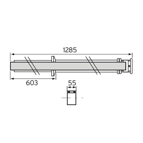Immagine di Vaillant Kit scarico fumi verticale coassiale 60/100 passante fuori tetto 303800