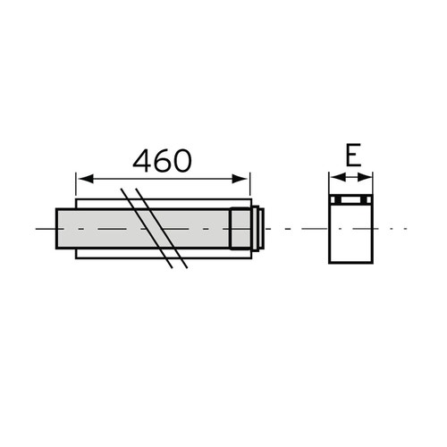 Immagine di Vaillant Prolunga 60/100 mm 0,5 m 303801