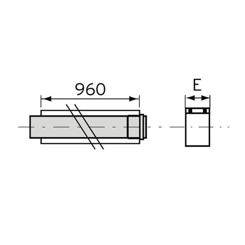 Immagine di Vaillant Prolunga 60/100 mm 1 m 303802