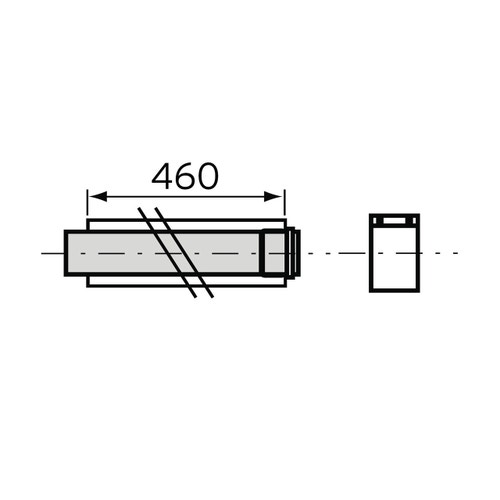 Immagine di Vaillant Prolunga 60/100mm 0,5m  303902