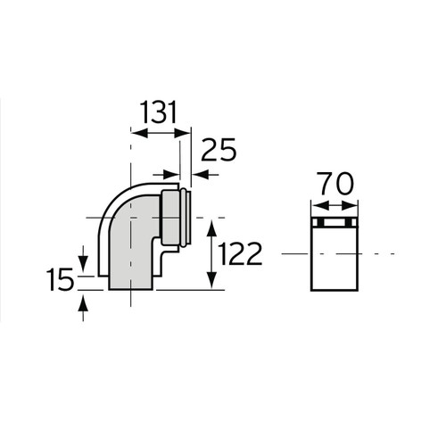 Immagine di Vaillant Curva 87° 60/100mm 303910