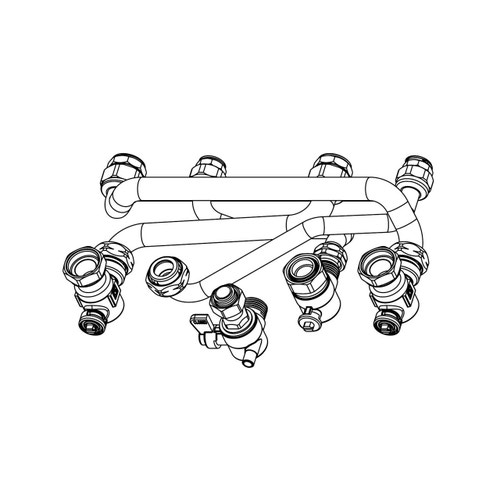 Immagine di Vaillant Kit raccordi per sostituzione su vecchia dima per ecoBLOCK balkon vmw 0020160110