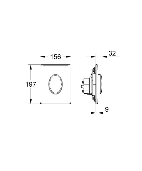 Immagine di Grohe SKATE AIR piastra di azionamento Wc, finitura cromo 38564000