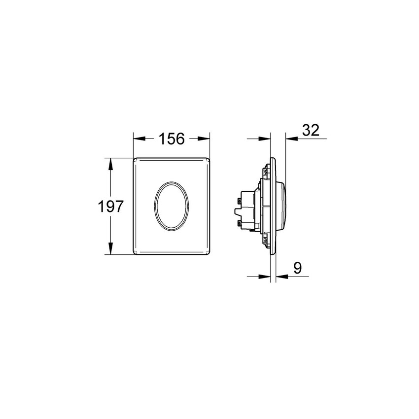 Immagine di Grohe SKATE AIR piastra di azionamento Wc, colore bianco 38564SH0