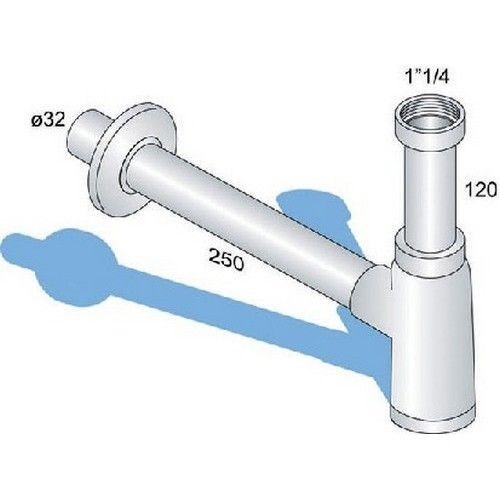 Immagine di OMP Sifone lavabo MAO MAO ottone cromato 1" - 1/4 916.324.5.K