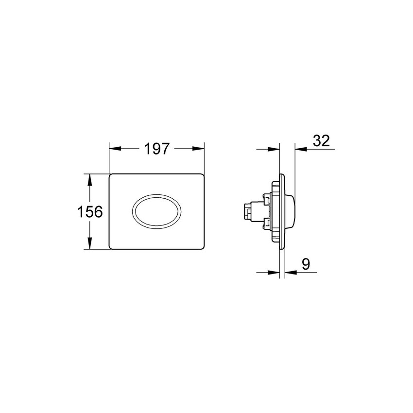 Immagine di Grohe SKATE AIR piastra di azionamento Wc, colore bianco 38565SH0