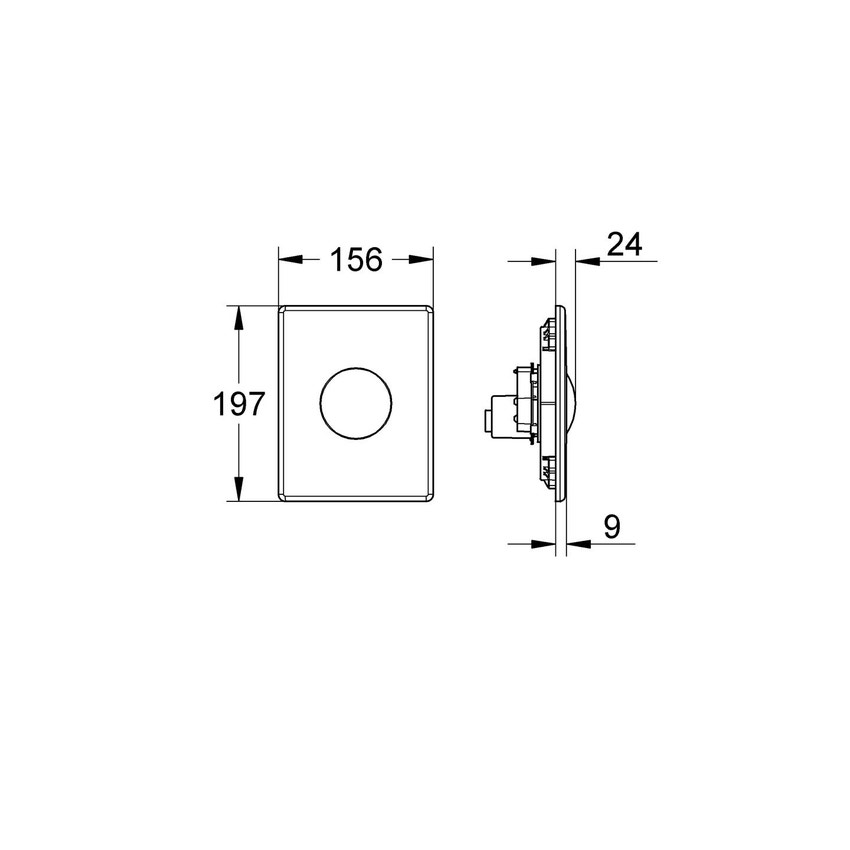 Immagine di Grohe SKATE piastra di azionamento Wc, finitura cromo 38573000