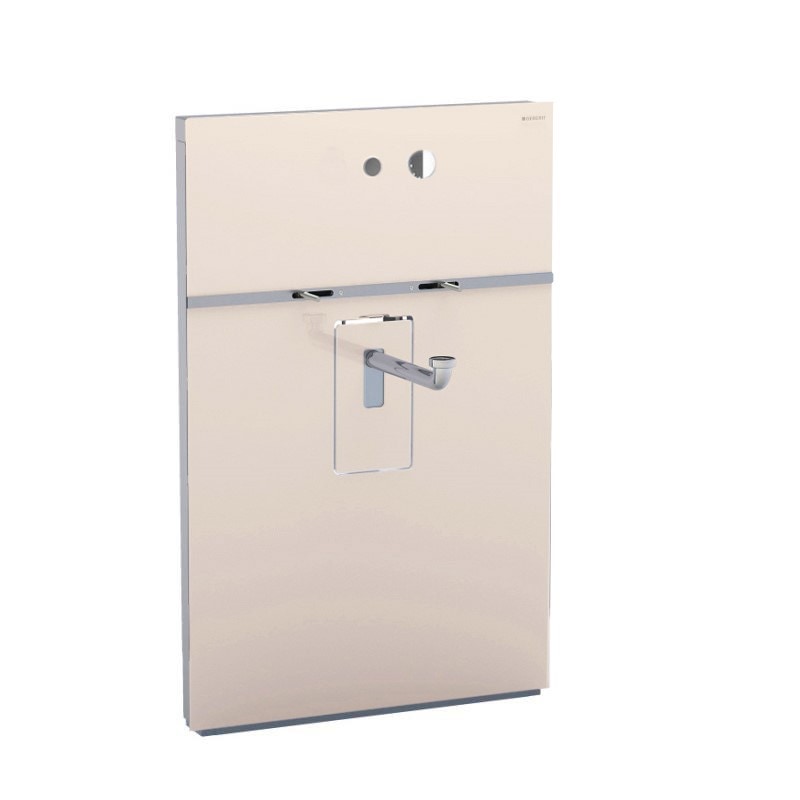 Immagine di Geberit MONOLITH modulo per lavabo sospeso e rubinetto da incasso, miscelatore 10 cm, senza carrello, colore vetro sabbia 131.043.TG.1