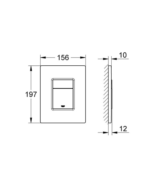 Immagine di Grohe SKATE COSMOPOLITAN piastra di azionamento Wc, finitura cromo 38821000