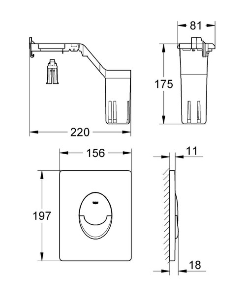 Immagine di Grohe Set Fresh Piastra Di Azionamento Wc 38798000