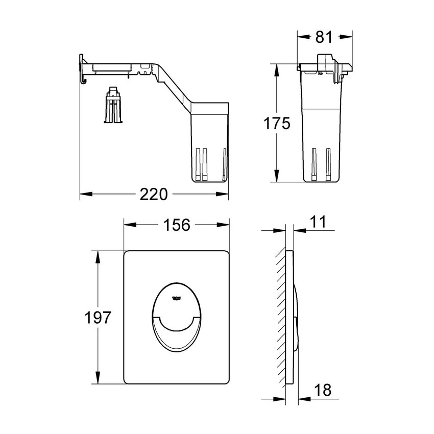Immagine di Grohe Set Fresh Piastra Di Azionamento Wc 38798000