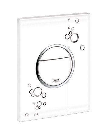 Immagine di Grohe Nova Cosmopolitan Piastra Di Azionamento Wc Bianco lucido Serigrafato 38847LI0