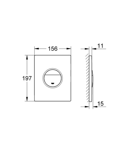 Immagine di Grohe Nova Cosmopolitan Piastra Di Azionamento Wc Moon white 38847LS0