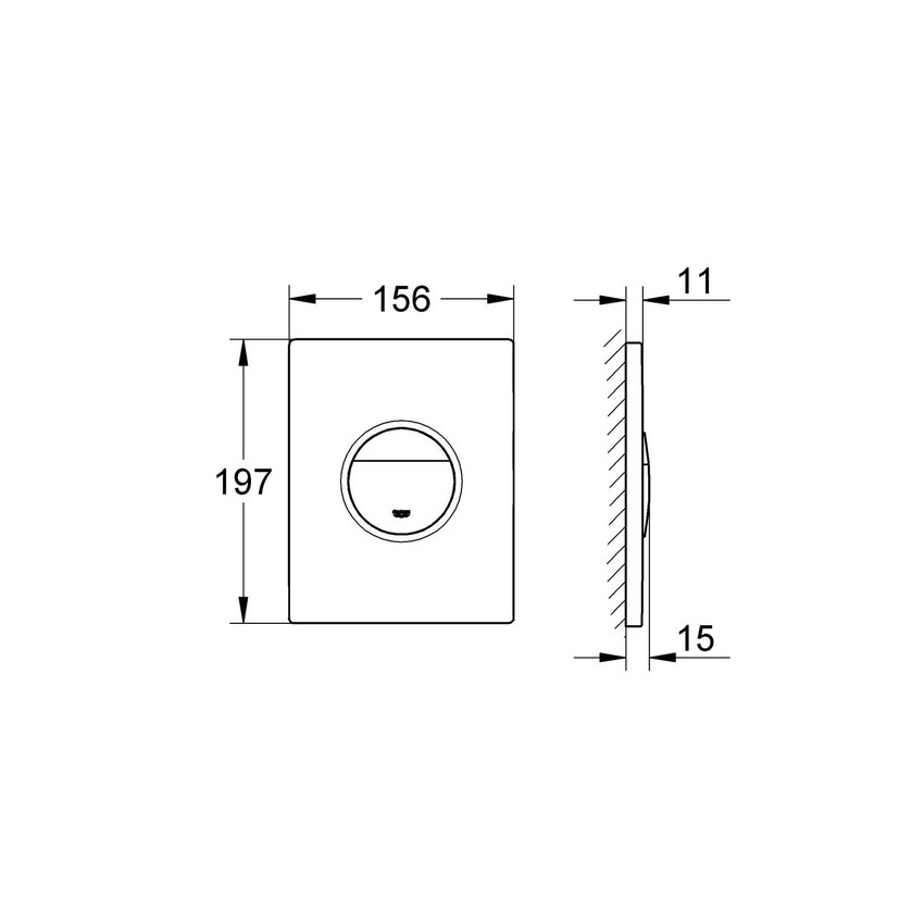 Immagine di Grohe Nova Cosmopolitan Piastra Di Azionamento Wc Moon white 38847LS0