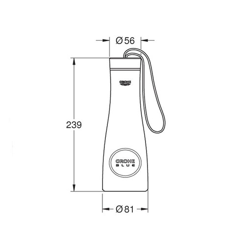 Immagine di Grohe BLUE bottiglia in acciaio inox 40848SD0