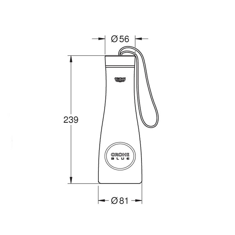 Immagine di Grohe BLUE bottiglia in acciaio inox 40848SD0