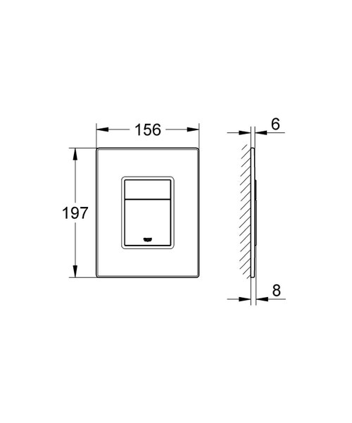 Immagine di Grohe Skate Cosmopolitan Piastra Di Azionamento Wc Bamboo 38849HV0