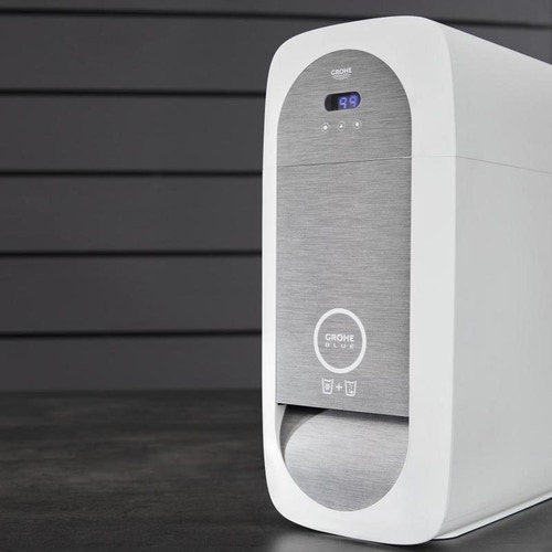 Immagine di Grohe Blue Home miscelatore monocomando per lavello con sistema filtrante dell'acqua bocca "L" Cromo 31454000