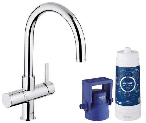 Immagine di Grohe BLUE PURE Rubinetto per lavello bocca "C" Cromo 33249001