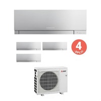 Immagine di Mitsubishi MSZ-EF Climatizzatore quadri split inverter Argento | unità esterna 8,3 kW unità interne 7000+7000+7000+9000 BTU MXZ-4E83VA+3xMSZ-EF22VE3S+MSZ-EF25VE3S 